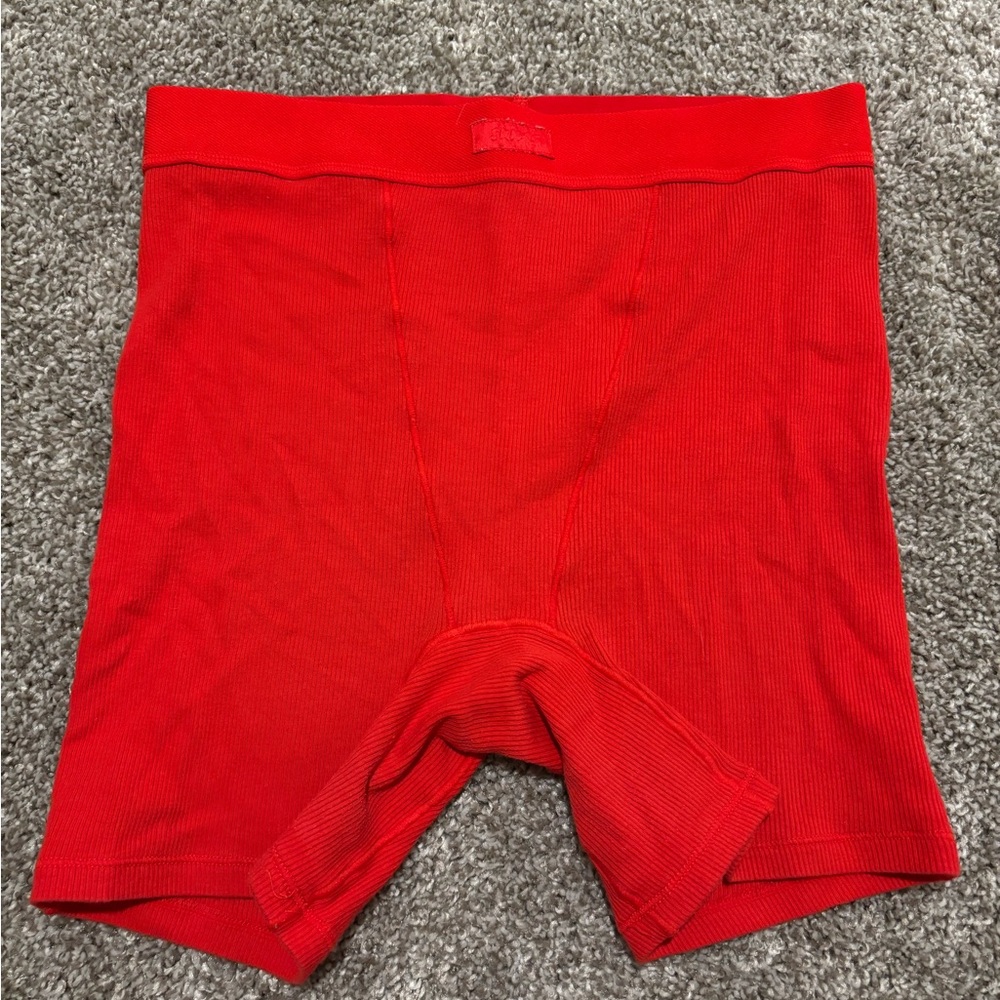 Skims red boxer shorts
